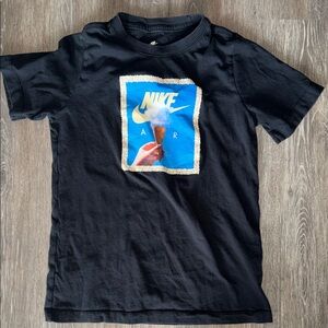 Nike Kids Black and Blue Graphic Tee